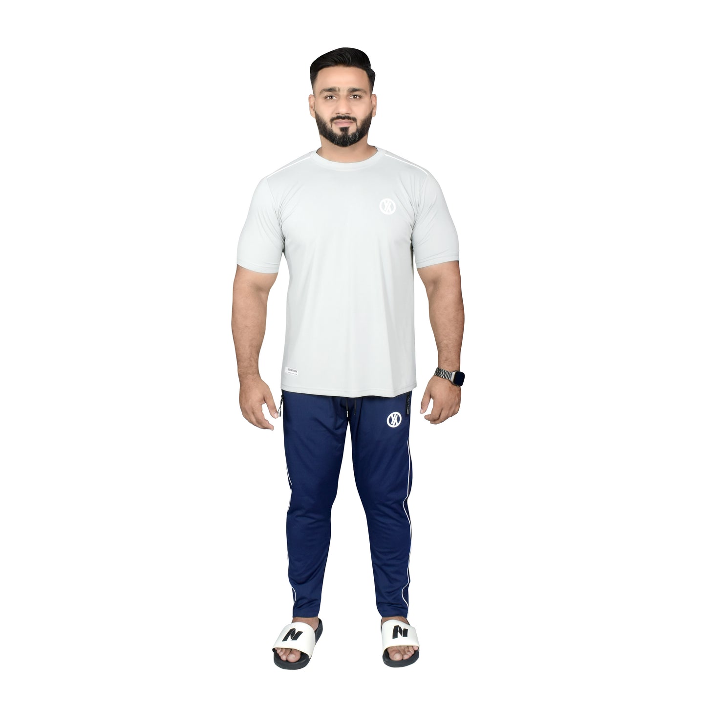 BASIC LINE UP GREY & NAVY TRACKSUIT