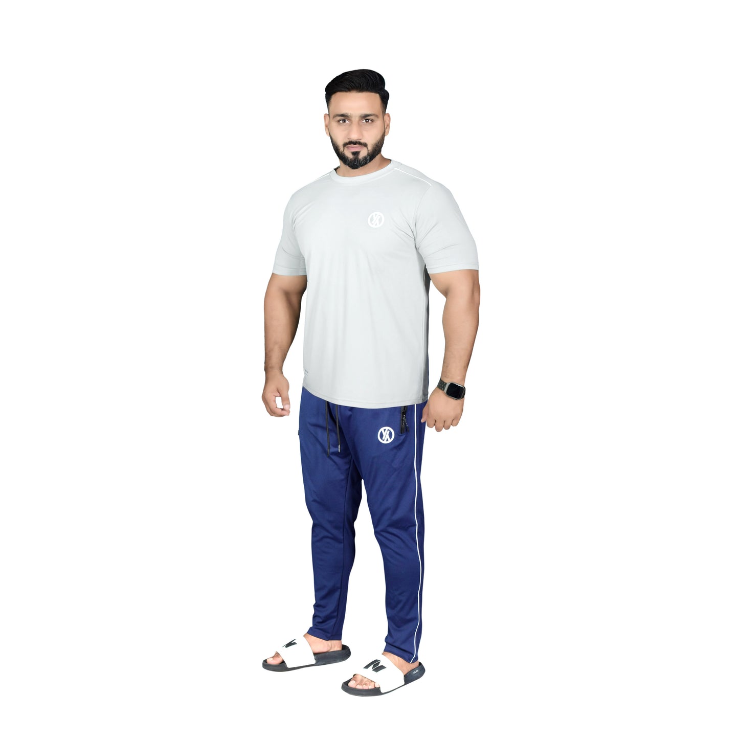 BASIC LINE UP GREY & NAVY TRACKSUIT