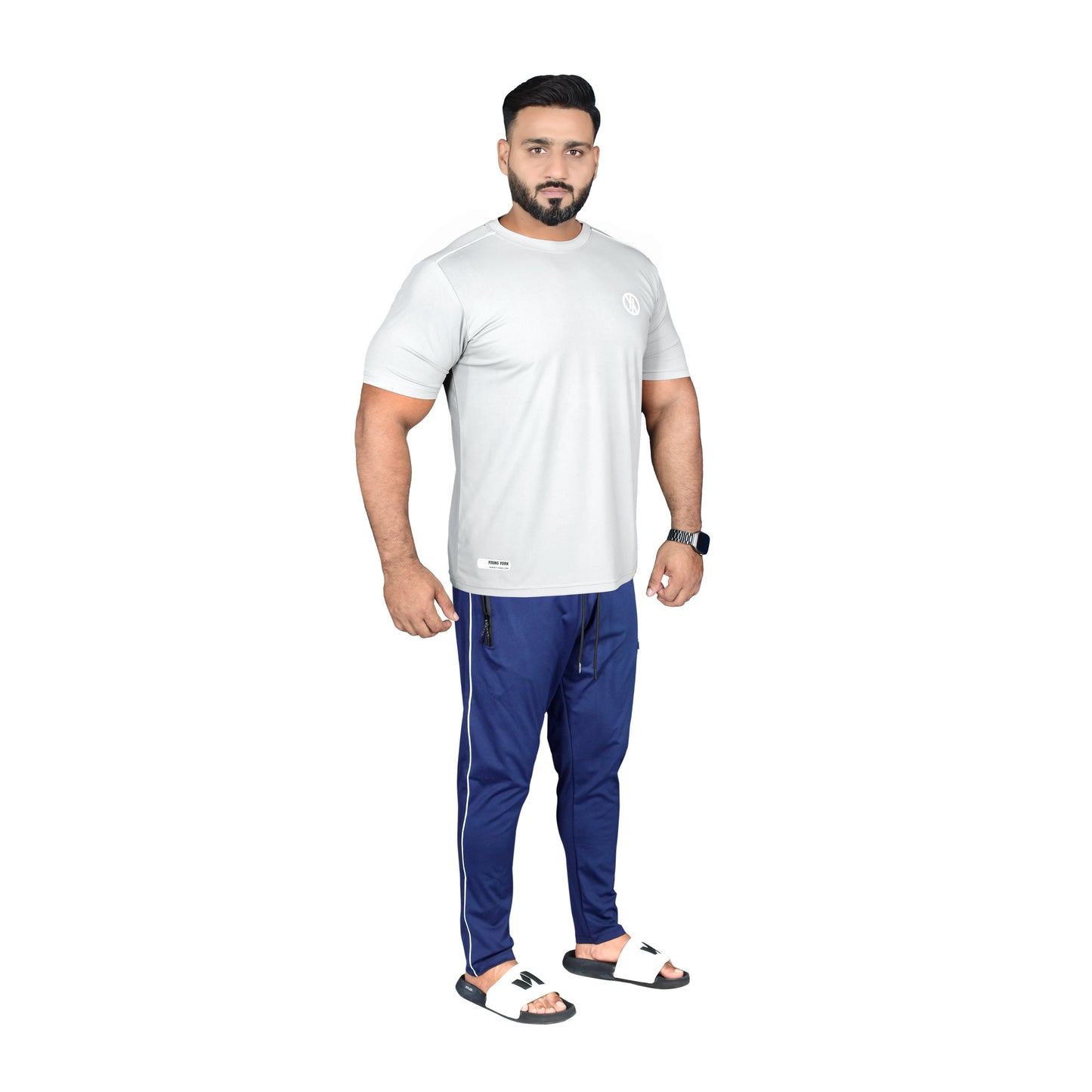 BASIC LINE UP GREY & NAVY TRACKSUIT