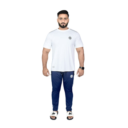 BASIC LINE UP WHITE & NAVY TRACKSUIT