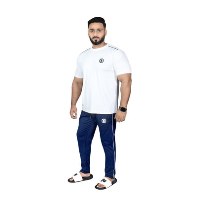 BASIC LINE UP WHITE & NAVY TRACKSUIT