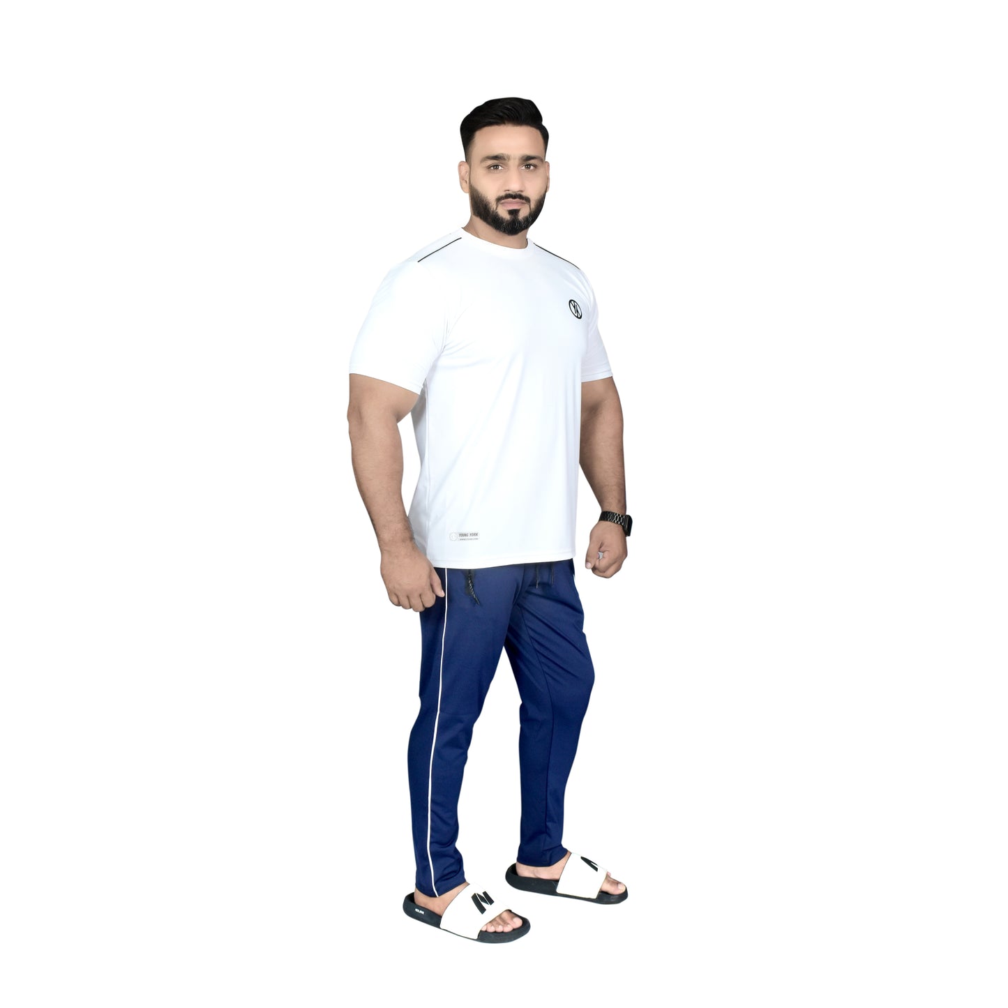 BASIC LINE UP WHITE & NAVY TRACKSUIT