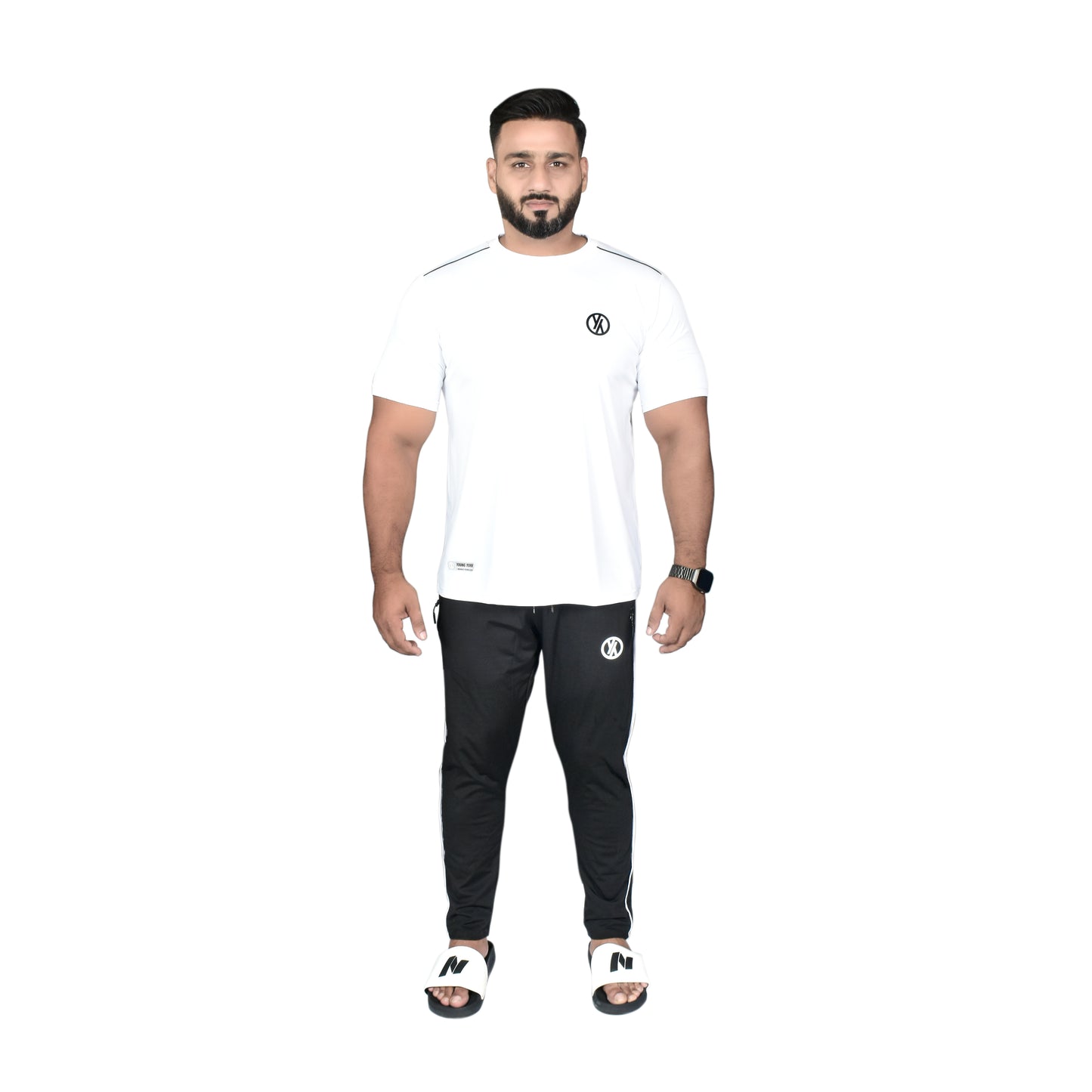 BASIC LINE UP BLACK & WHITE TRACKSUIT