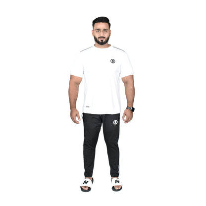 BASIC LINE UP BLACK & WHITE TRACKSUIT
