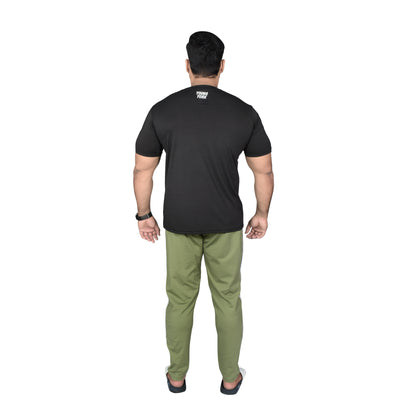 BASIC LINE UP BLACK & OLIVE TRACKSUIT