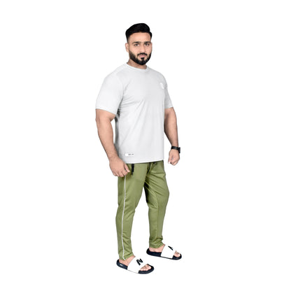 BASIC LINE UP GREY & OLIVE TRACKSUIT